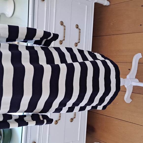 J.Crew Womens Navy/Cream Striped Long Sleeve‎ Cotton Midi Dress Size Small - Picture 7 of 12